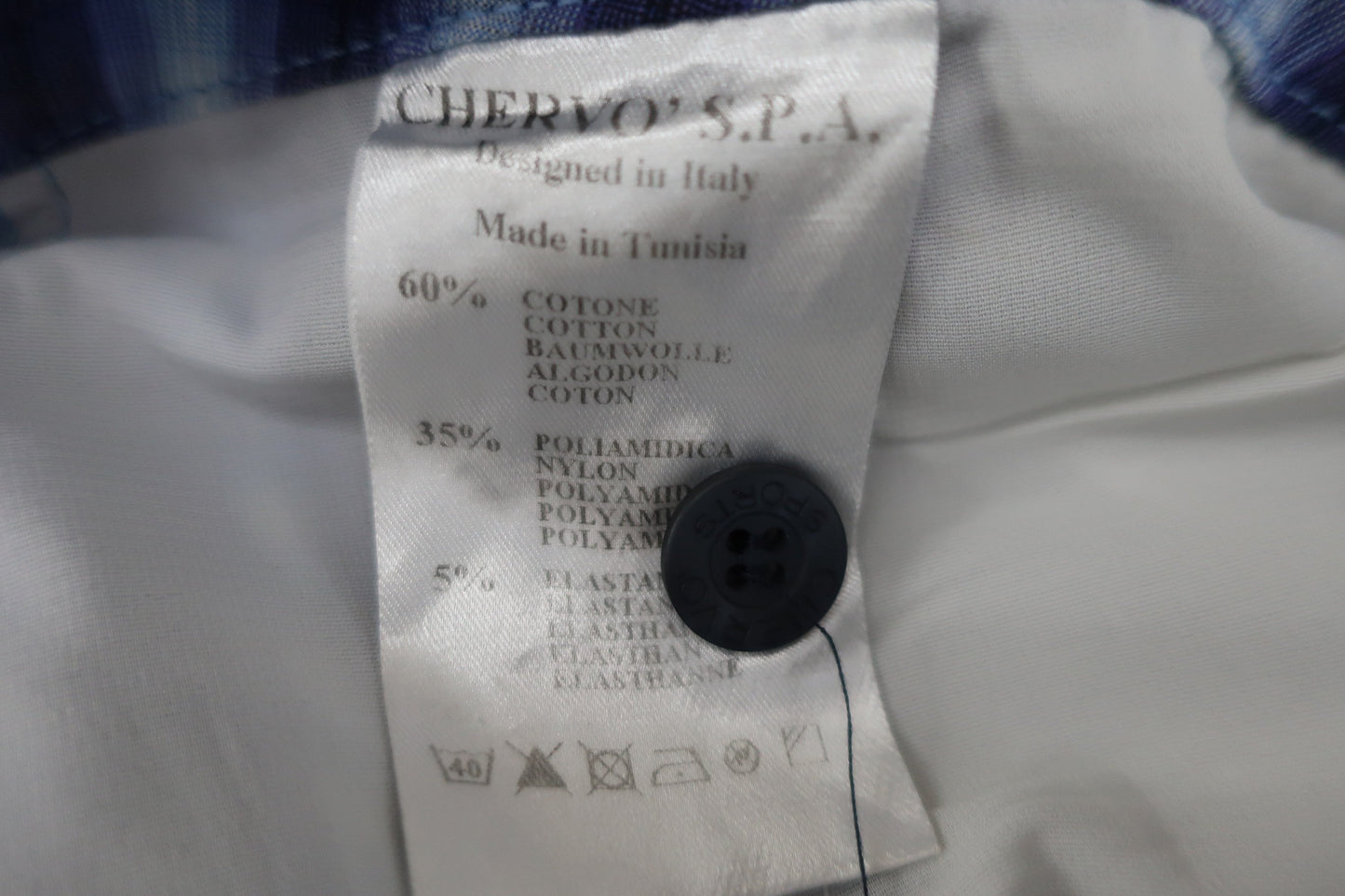 CHERVO(シェルボ) パンツ 青チェック レディース I42 D36 F+E38 B