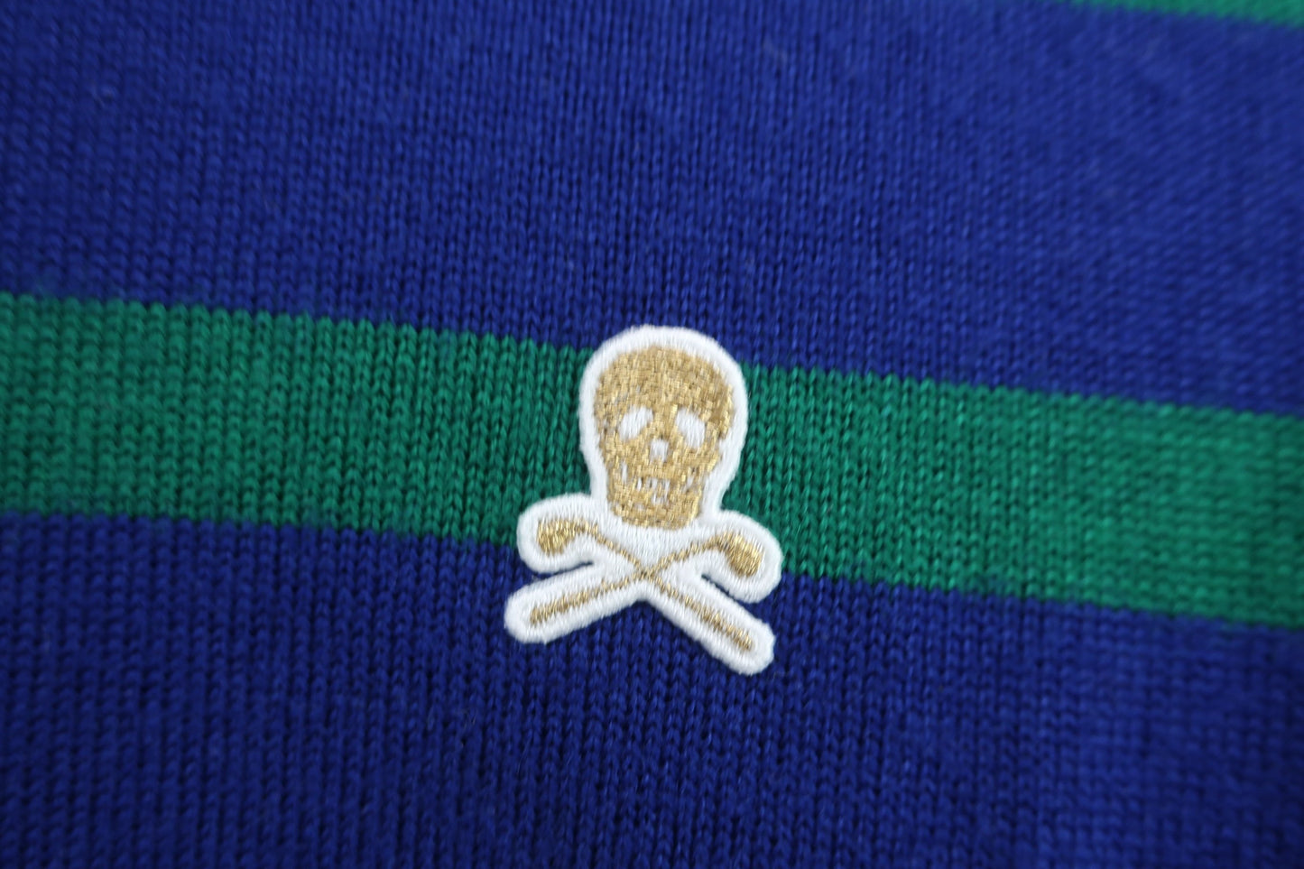 MARK&LONA(マークアンドロナ) セーター 青緑ボーダー白 レディース フリーサイズ A