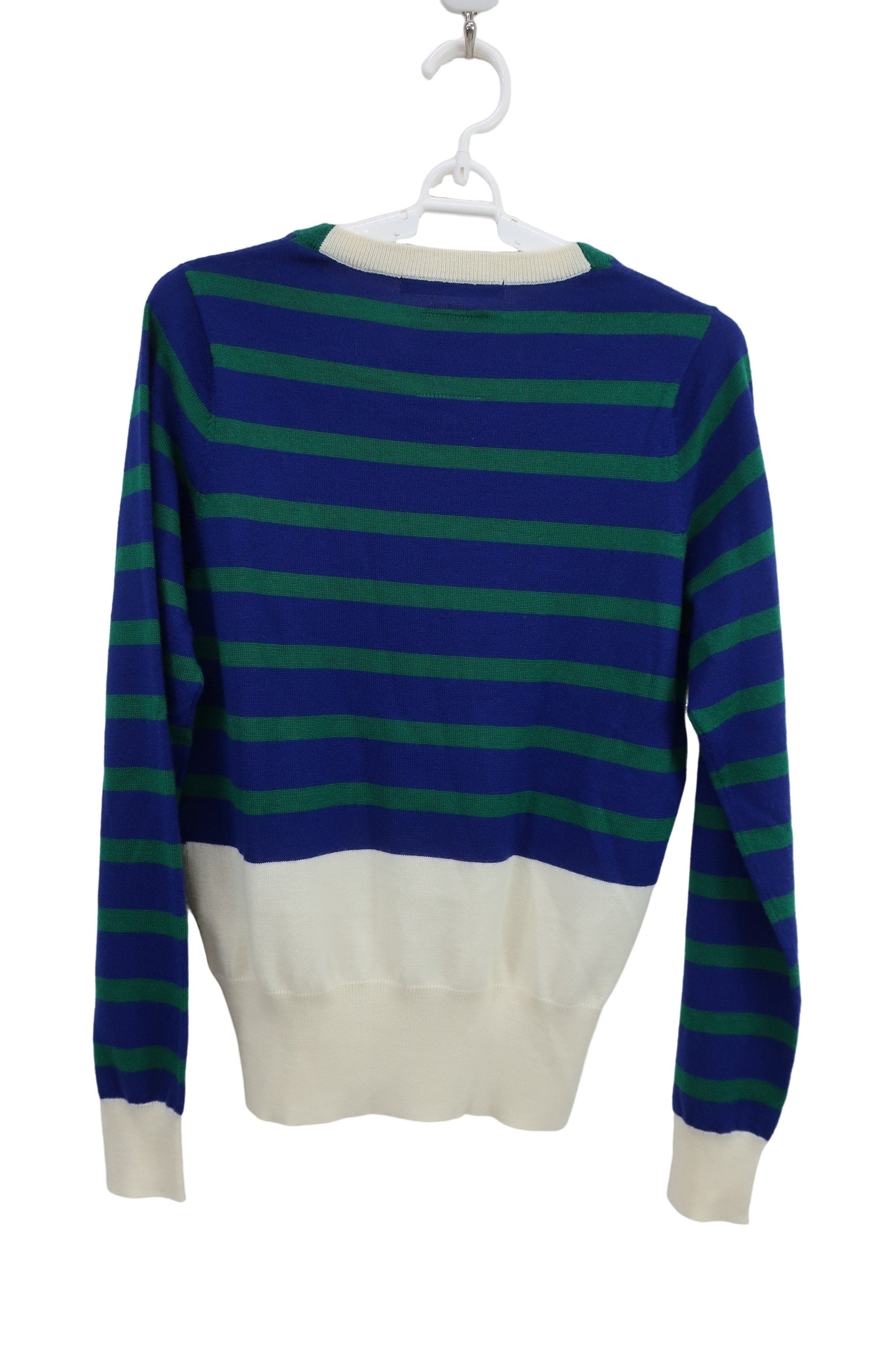 MARK&LONA(マークアンドロナ) セーター 青緑ボーダー白 レディース フリーサイズ A