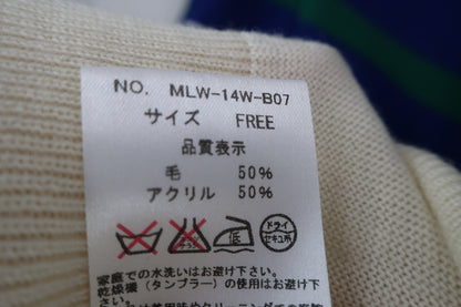 MARK&LONA(マークアンドロナ) セーター 青緑ボーダー白 レディース フリーサイズ A