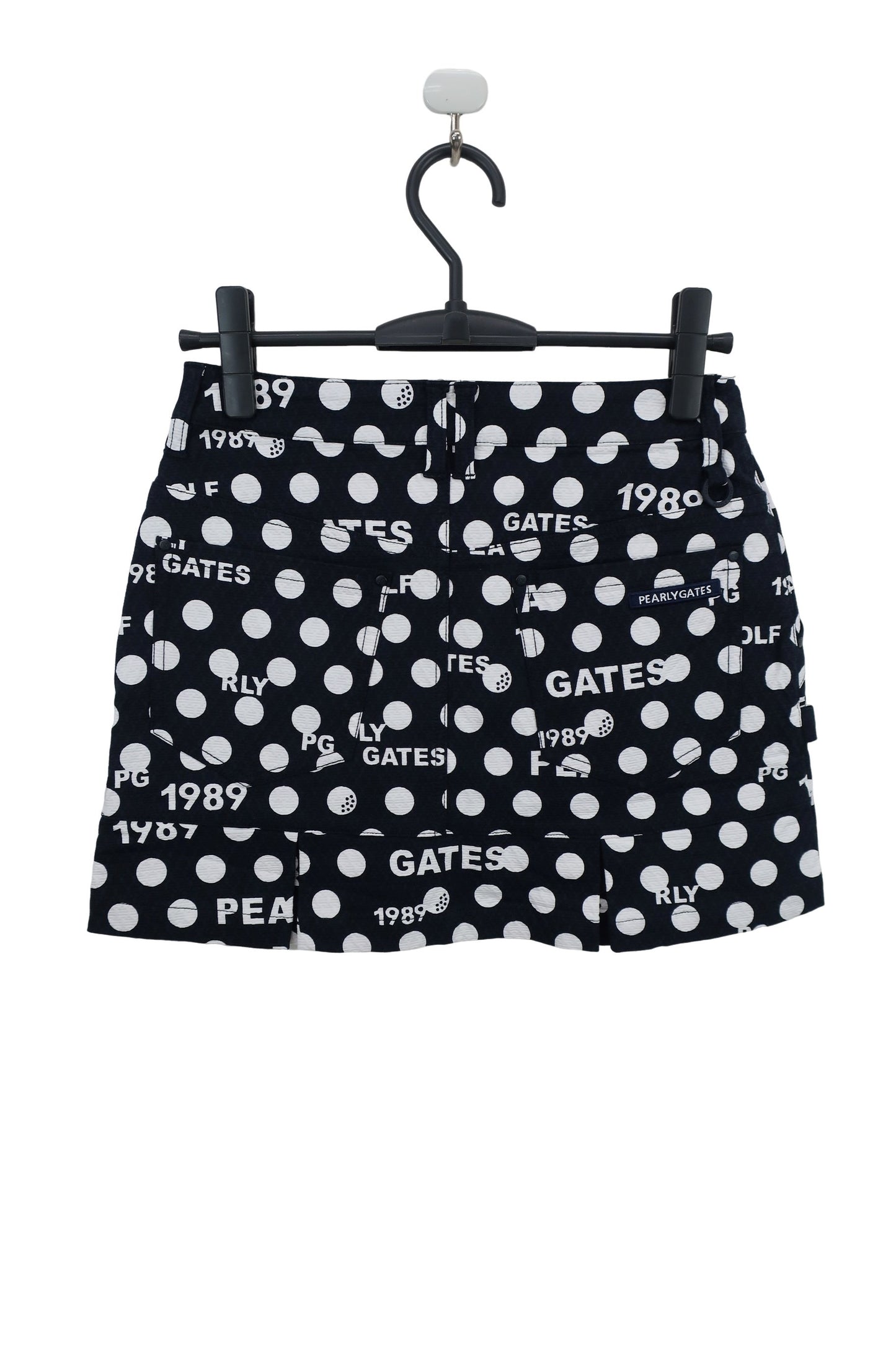 PEARLY GATES(パーリーゲイツ) スカート ネイビーロゴ白ドット柄 レディース 0 055-2234120 N