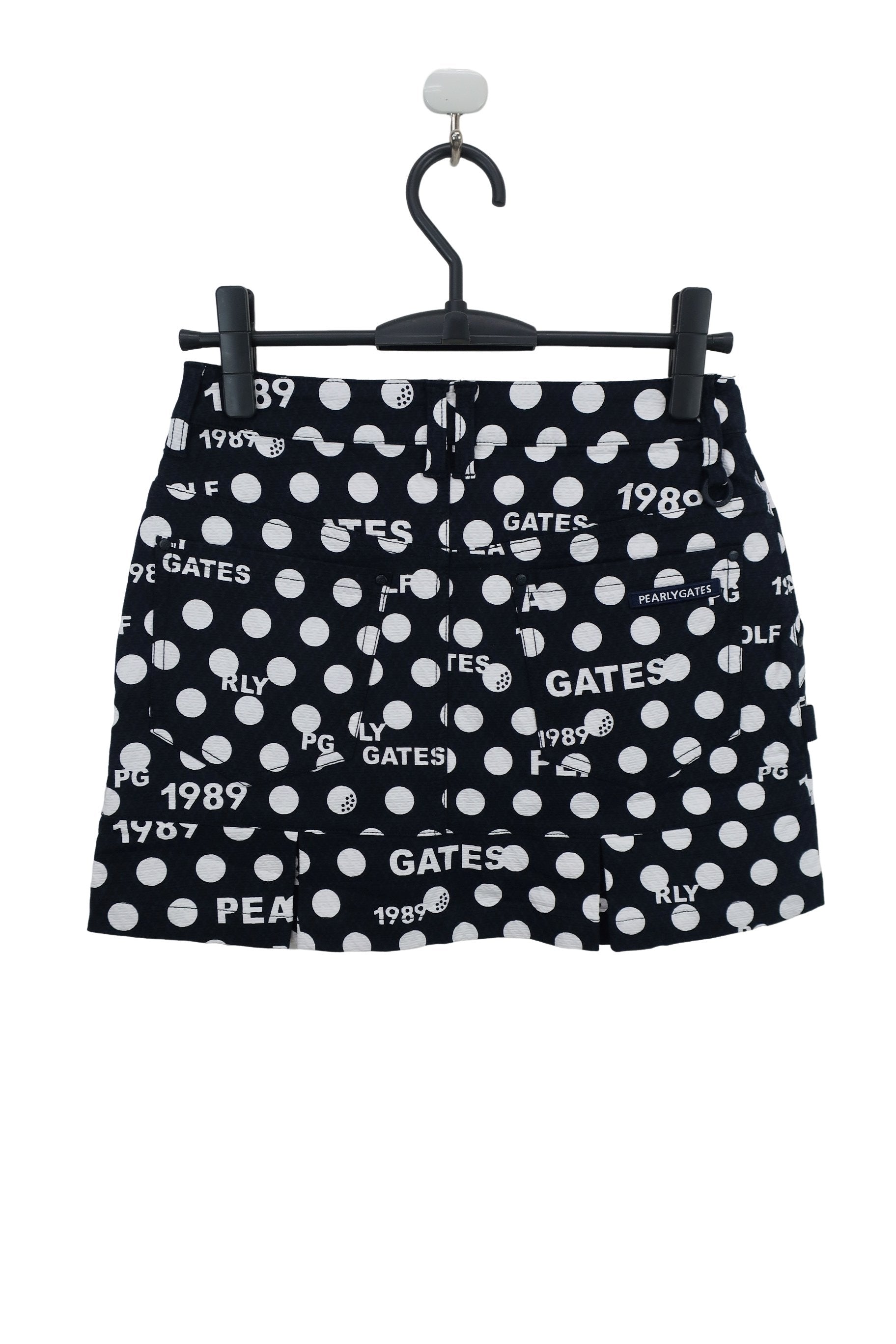 PEARLY GATES(パーリーゲイツ) スカート ネイビーロゴ白ドット柄 レディース 0 055-2234120 N
