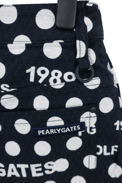 PEARLY GATES(パーリーゲイツ) スカート ネイビーロゴ白ドット柄 レディース 0 055-2234120 N