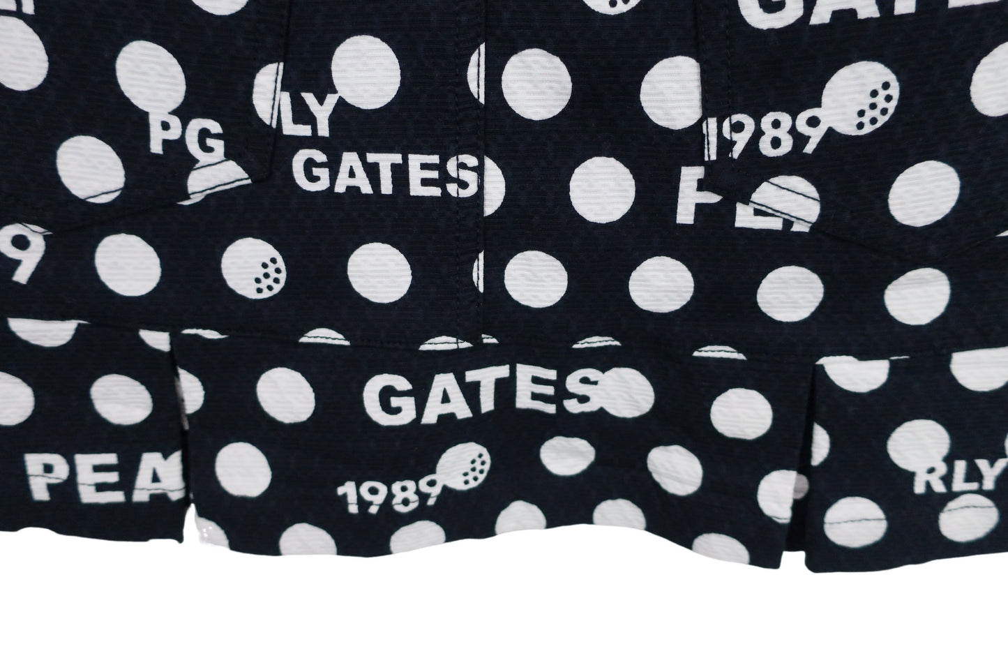 PEARLY GATES(パーリーゲイツ) スカート ネイビーロゴ白ドット柄 レディース 0 055-2234120 N