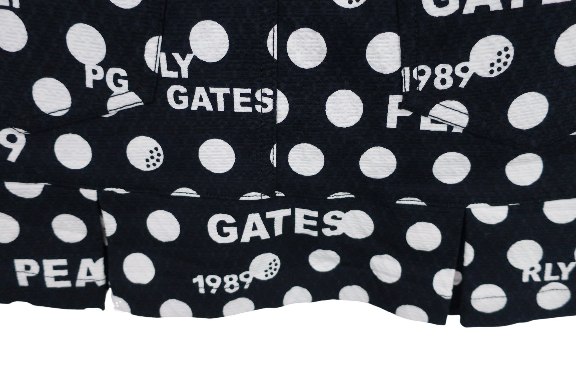 PEARLY GATES(パーリーゲイツ) スカート ネイビーロゴ白ドット柄 レディース 0 055-2234120 N