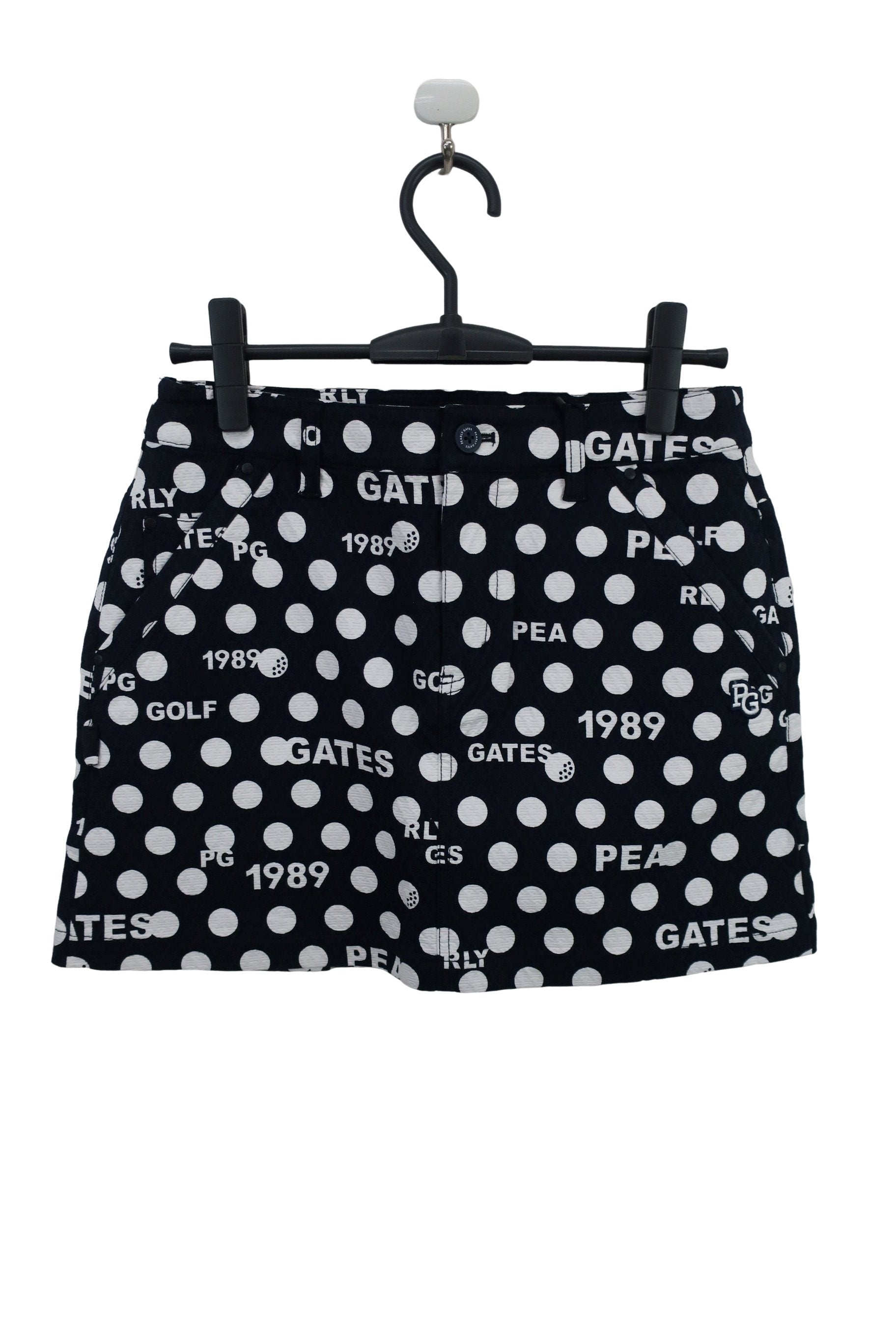 PEARLY GATES(パーリーゲイツ) スカート ネイビーロゴ白ドット柄 レディース 1 055-2234120 N