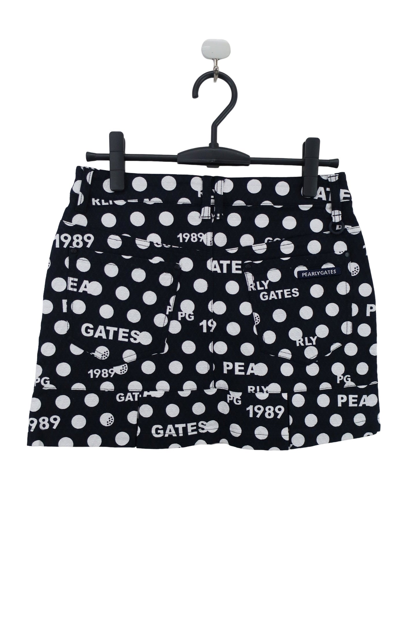 PEARLY GATES(パーリーゲイツ) スカート ネイビーロゴ白ドット柄 レディース 1 055-2234120 N