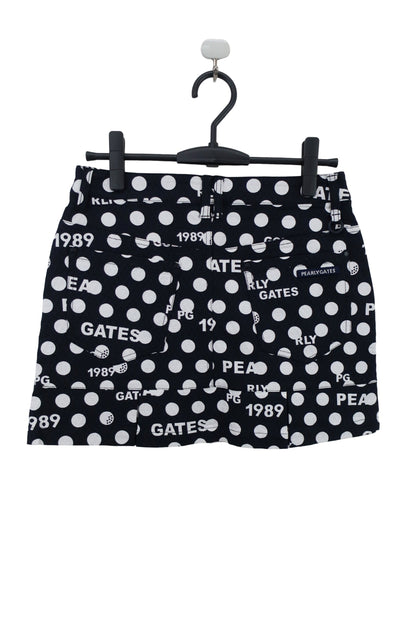 PEARLY GATES(パーリーゲイツ) スカート ネイビーロゴ白ドット柄 レディース 1 055-2234120 N