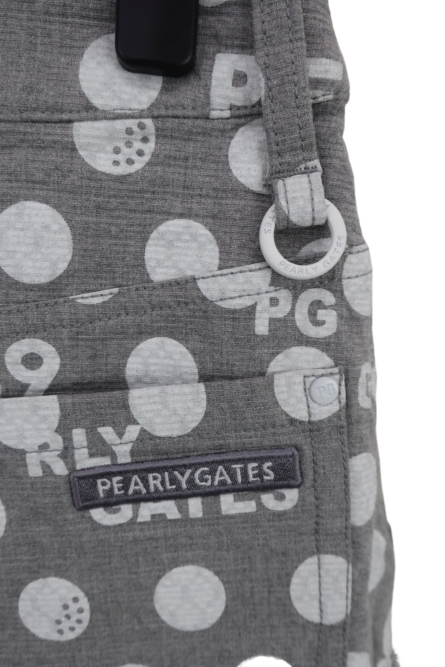 PEARLY GATES(パーリーゲイツ) スカート グレーロゴ白ドット柄 レディース 0 055-2234120 N