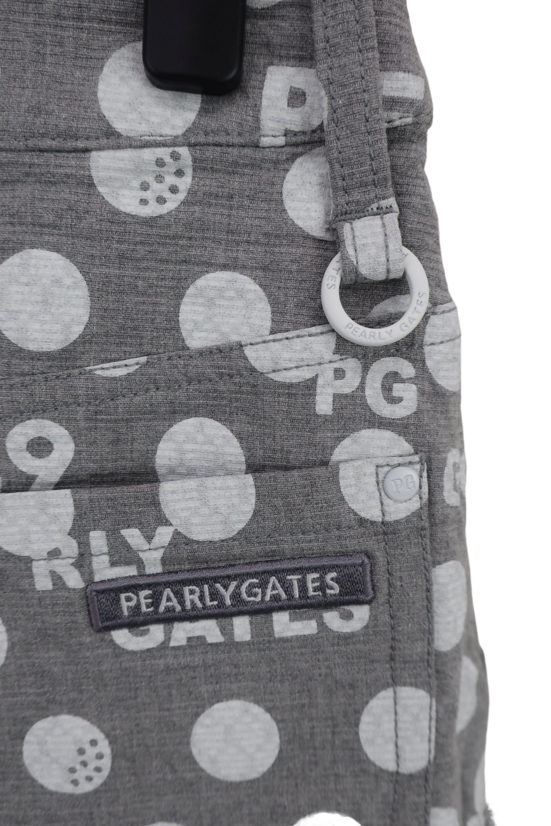 PEARLY GATES(パーリーゲイツ) スカート グレーロゴ白ドット柄 レディース 0 055-2234120 N