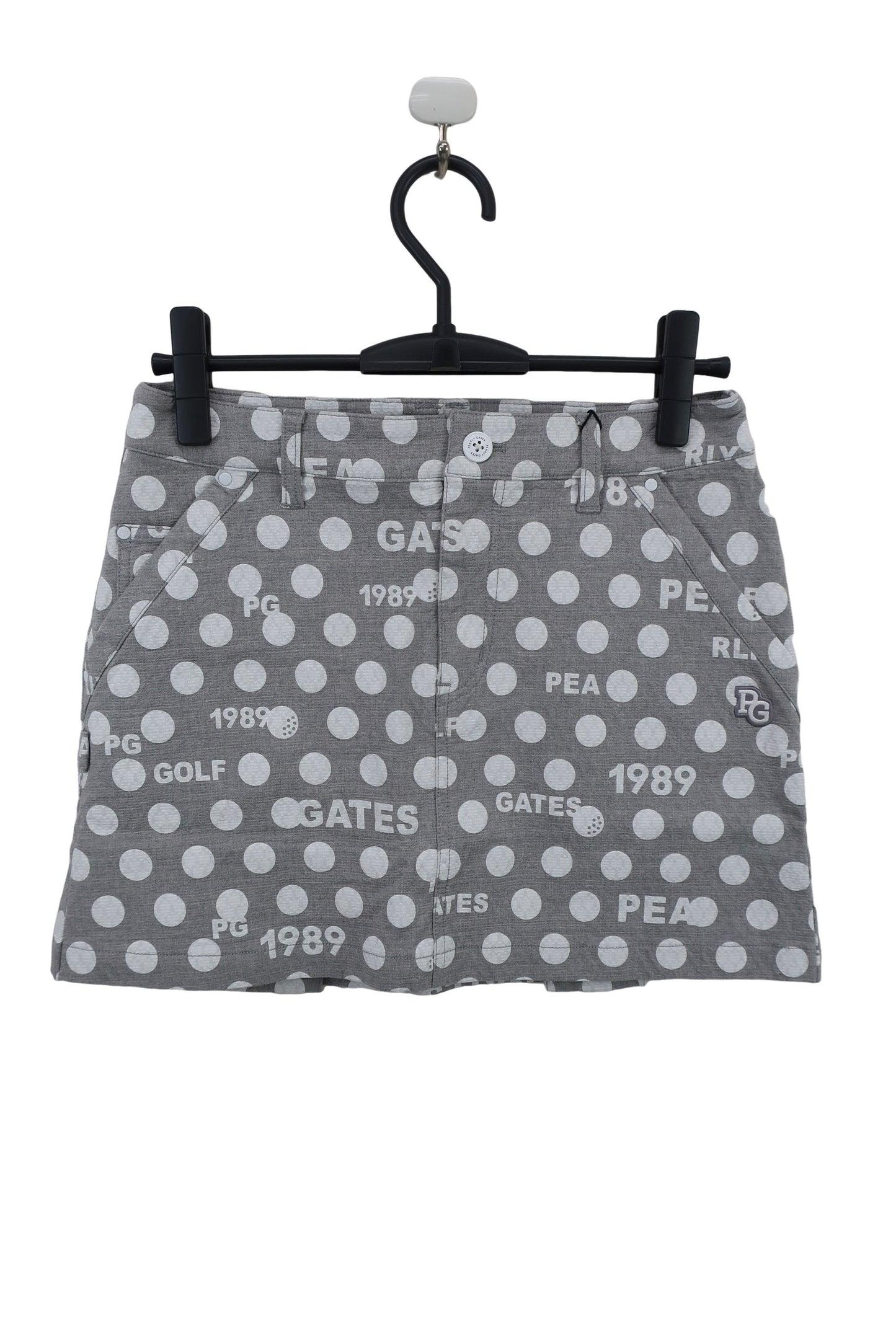 PEARLY GATES(パーリーゲイツ) スカート グレーロゴ白ドット柄 レディース 1 055-2234120 N