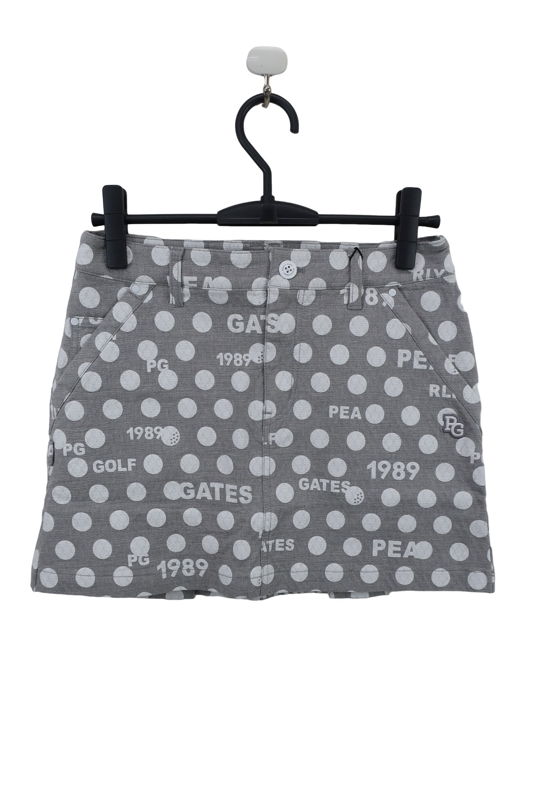 PEARLY GATES(パーリーゲイツ) スカート グレーロゴ白ドット柄 レディース 1 055-2234120 N