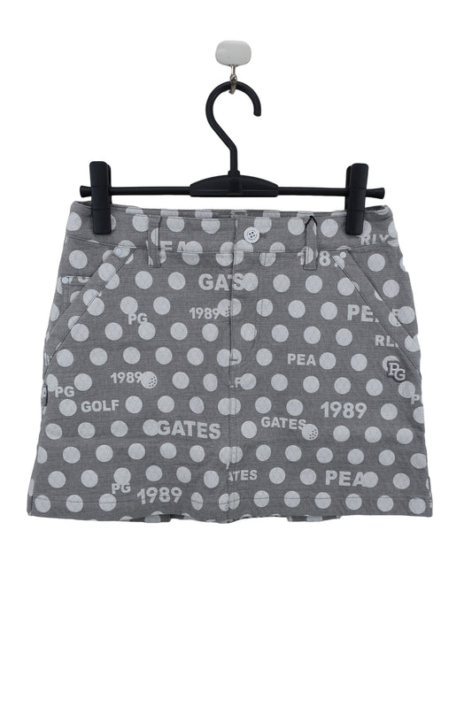 PEARLY GATES(パーリーゲイツ) スカート グレーロゴ白ドット柄 レディース 1 055-2234120 N