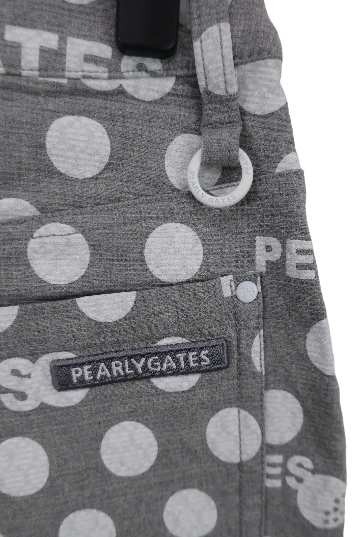 PEARLY GATES(パーリーゲイツ) スカート グレーロゴ白ドット柄 レディース 1 055-2234120 N