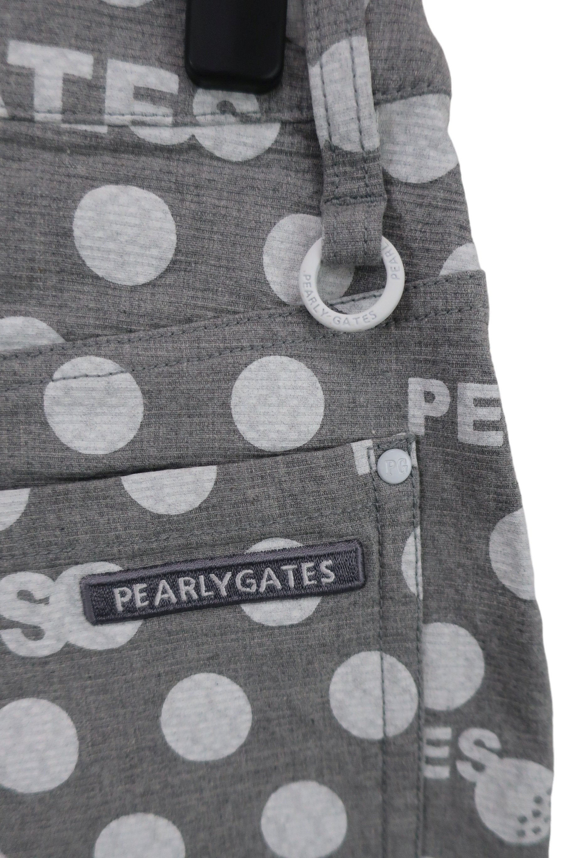 PEARLY GATES(パーリーゲイツ) スカート グレーロゴ白ドット柄 レディース 1 055-2234120 N