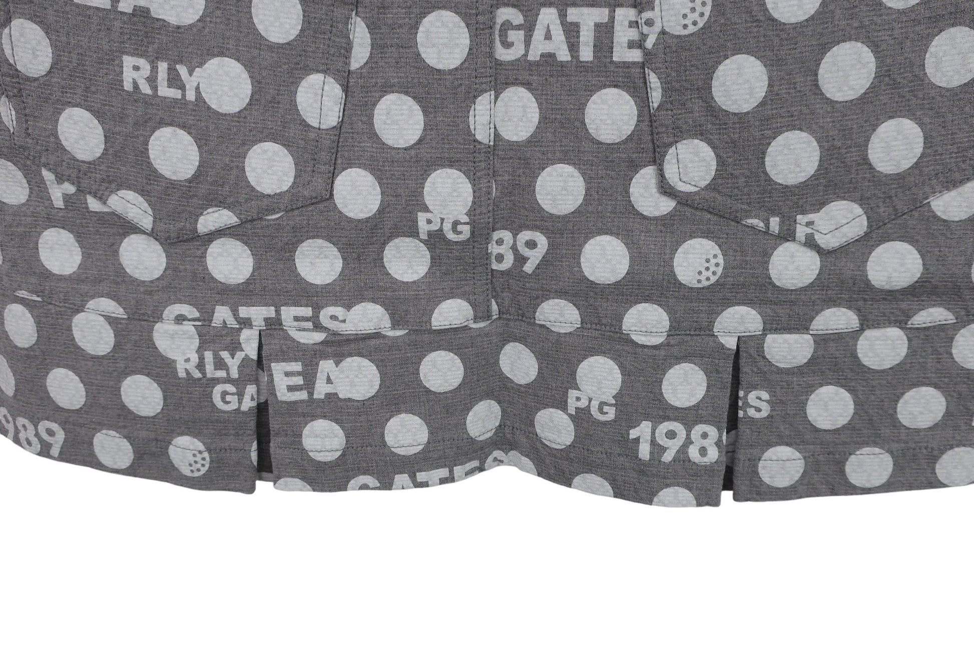 PEARLY GATES(パーリーゲイツ) スカート グレーロゴ白ドット柄 レディース 1 055-2234120 N