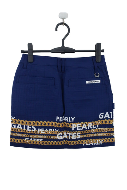 PEARLY GATES(パーリーゲイツ) スカート ネイビー チェーンプリント レディース 0 055-2234010 N