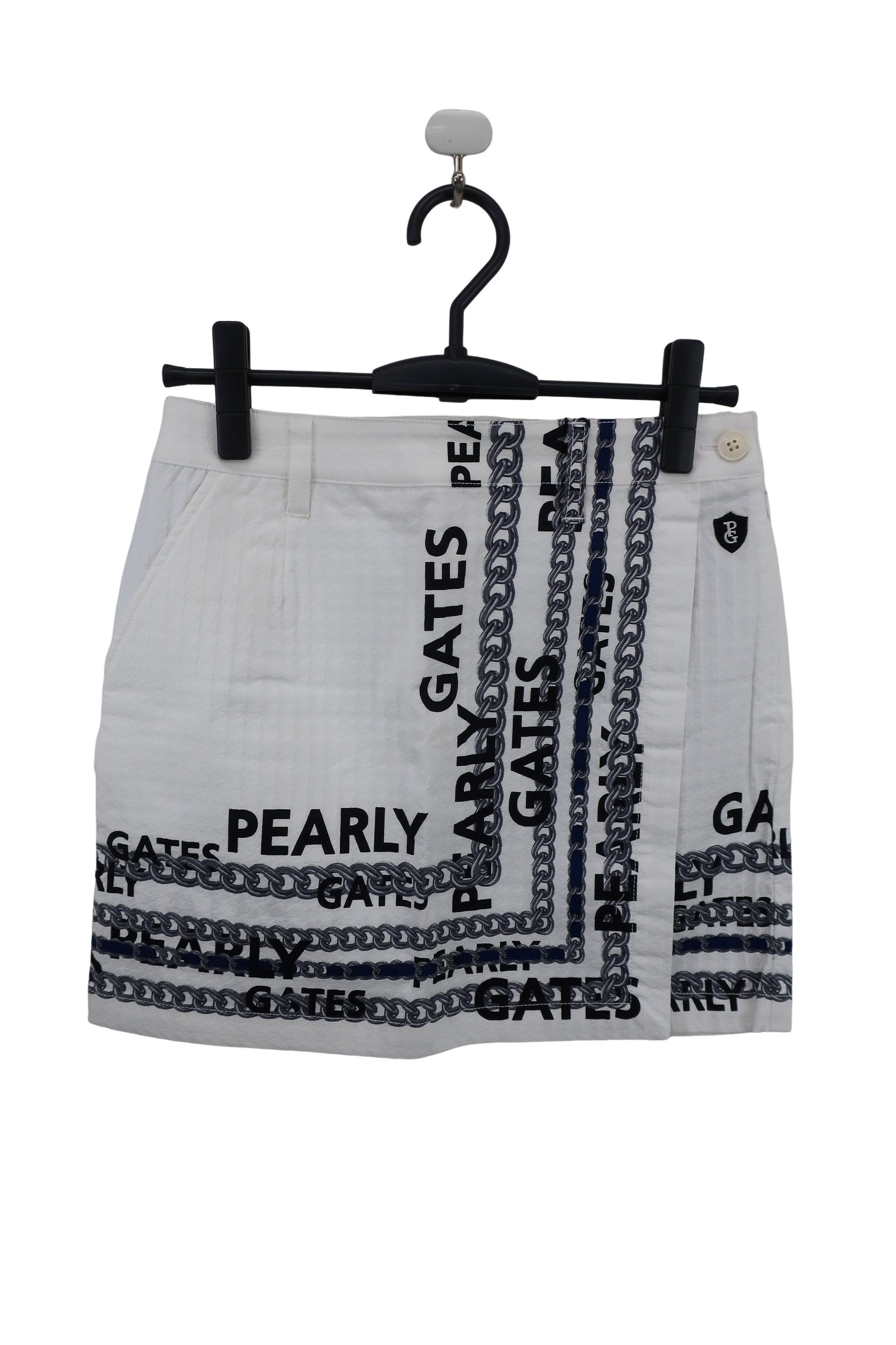PEARLY GATES(パーリーゲイツ) スカート 白 チェーンプリント レディース 0 055-2234010 N