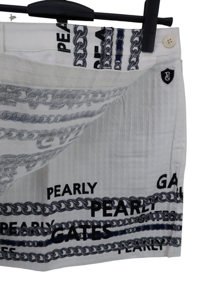 PEARLY GATES(パーリーゲイツ) スカート 白 チェーンプリント レディース 0 055-2234010 N