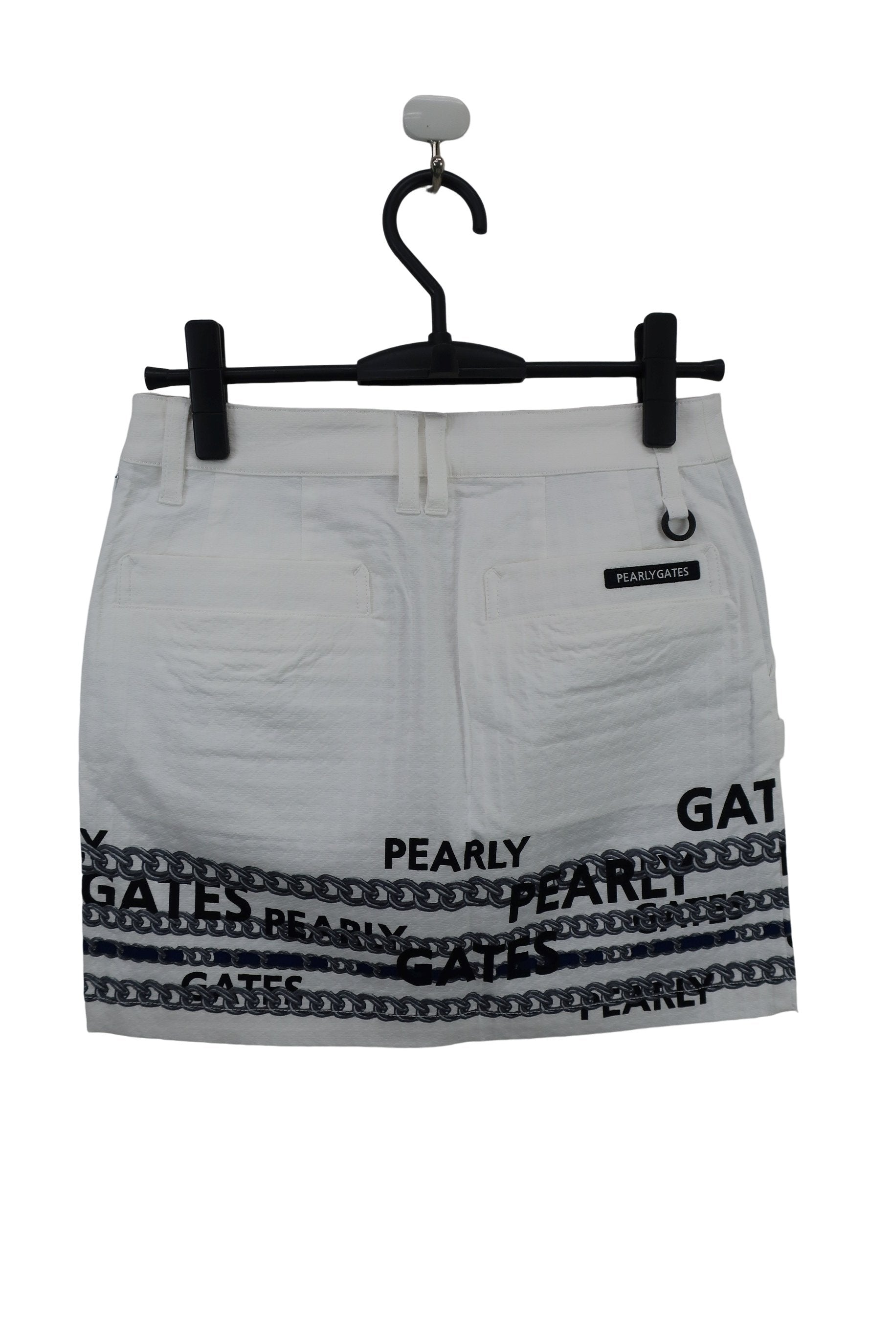 PEARLY GATES(パーリーゲイツ) スカート 白 チェーンプリント レディース 0 055-2234010 N