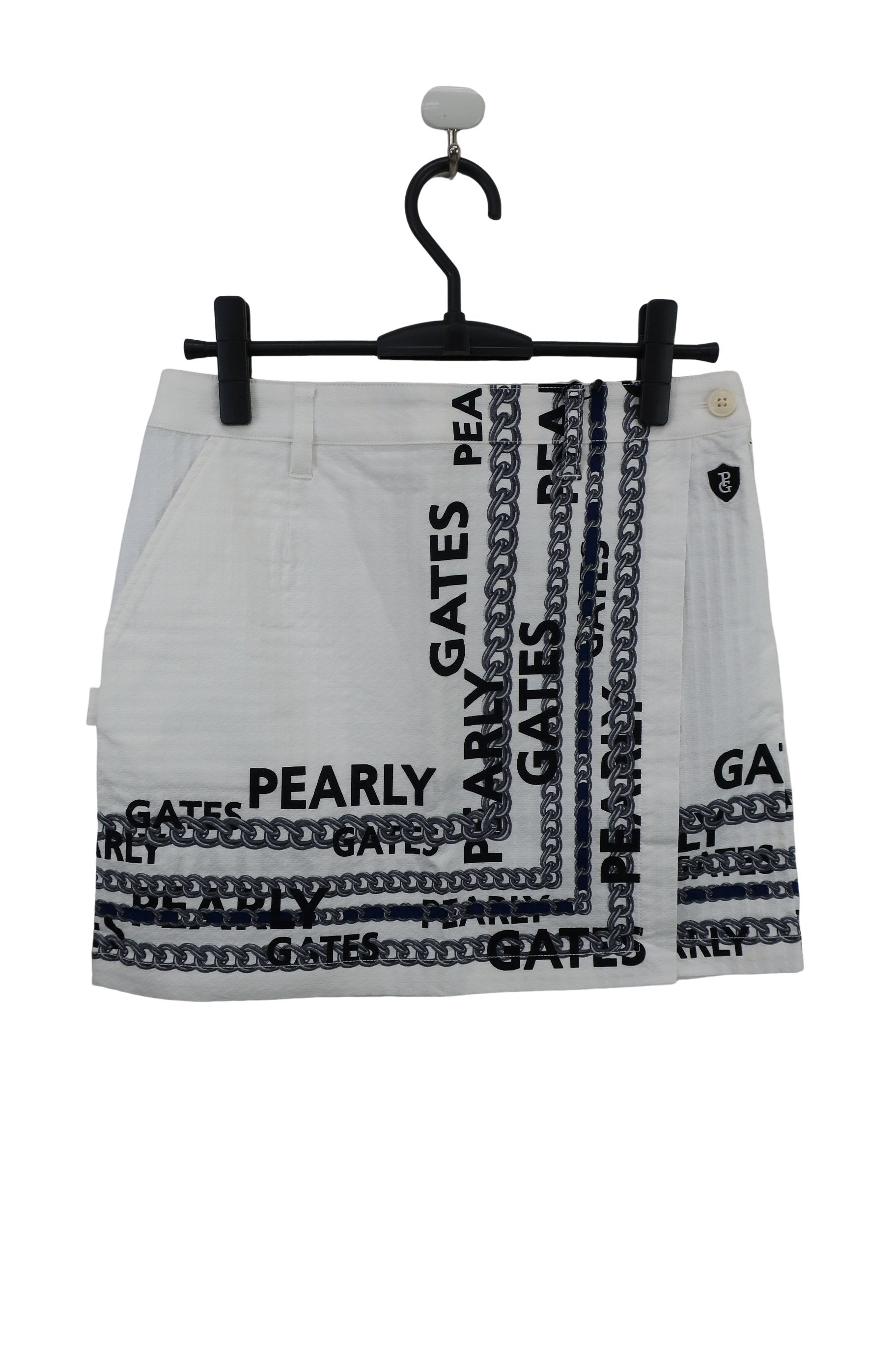 PEARLY GATES(パーリーゲイツ) スカート 白 チェーンプリント レディース 1 055-2234010 N