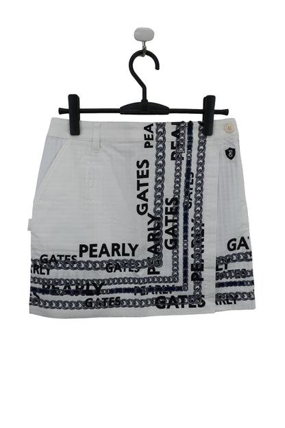 PEARLY GATES(パーリーゲイツ) スカート 白 チェーンプリント レディース 1 055-2234010 N