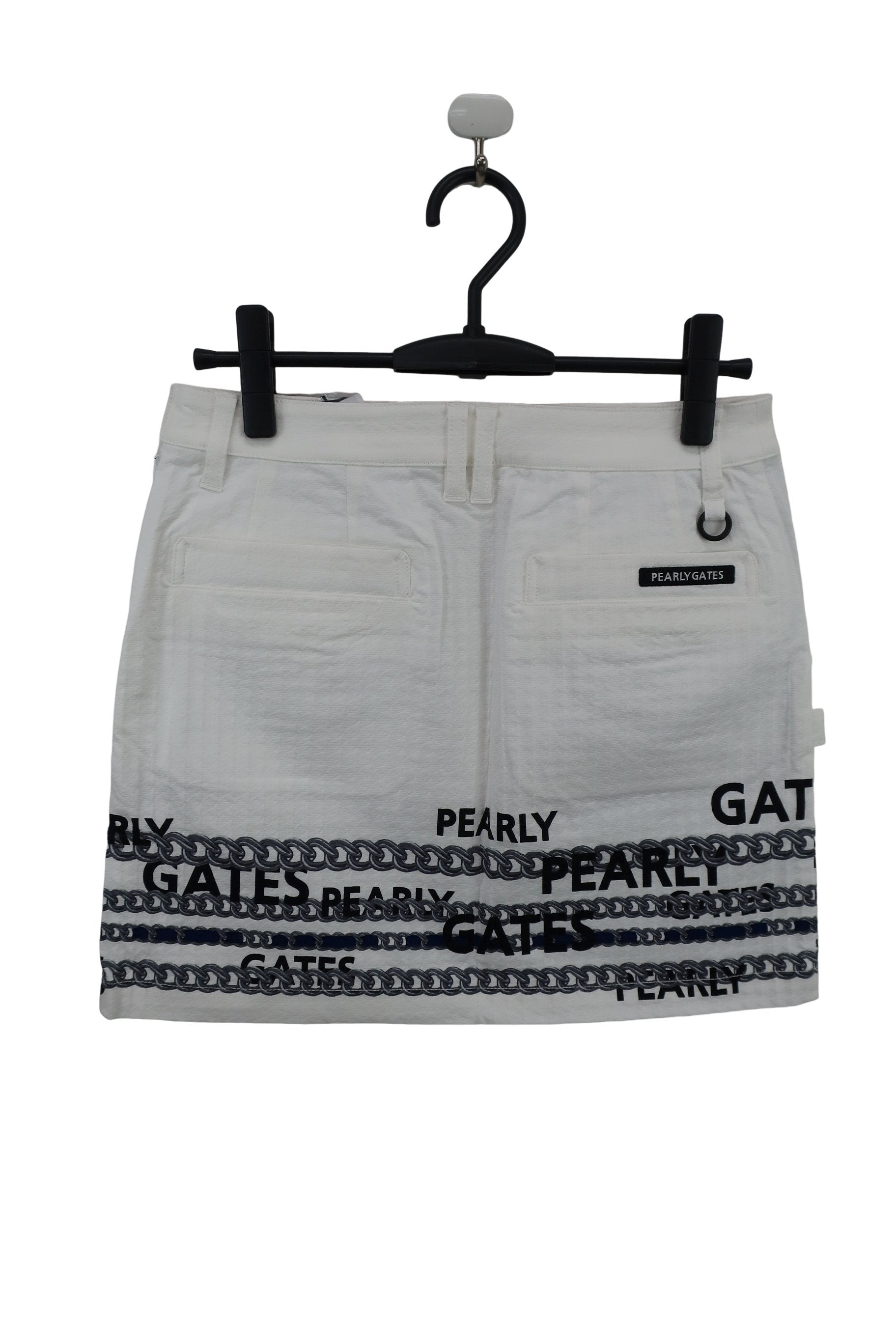 PEARLY GATES(パーリーゲイツ) スカート 白 チェーンプリント レディース 1 055-2234010 N