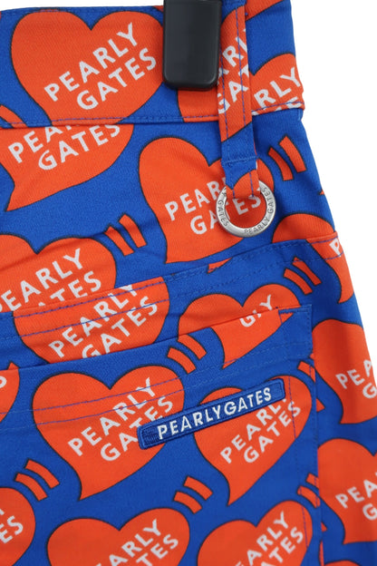 PEARLY GATES(パーリーゲイツ) スカート オレンジ 青 ハート柄 レディース 0 055-2134404 N