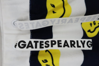 PEARLY GATES(パーリーゲイツ) ショートパイル ストレッチ スカート 白ネイビーボーダー ニコちゃん レディース 0 055-2234618 N
