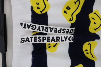 PEARLY GATES(パーリーゲイツ) ショートパイル ストレッチ スカート 白ネイビーボーダー ニコちゃん レディース 0 055-2234618 N