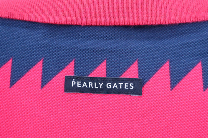 PEARLY GATES(パーリーゲイツ) ポロシャツ 赤ネイビーボーダー レディース 1 055-2160602 N