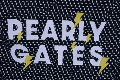 PEARLY GATES(パーリーゲイツ) ノースリーブポロシャツ 黒白イナズマ柄 レディース 0 055-2260624 N