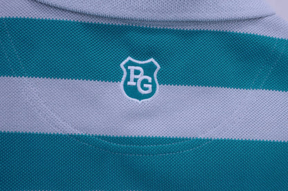 PEARLY GATES(パーリーゲイツ) ポロシャツ グレーミントグリーンボーダー レディース 0 055-1260710 N