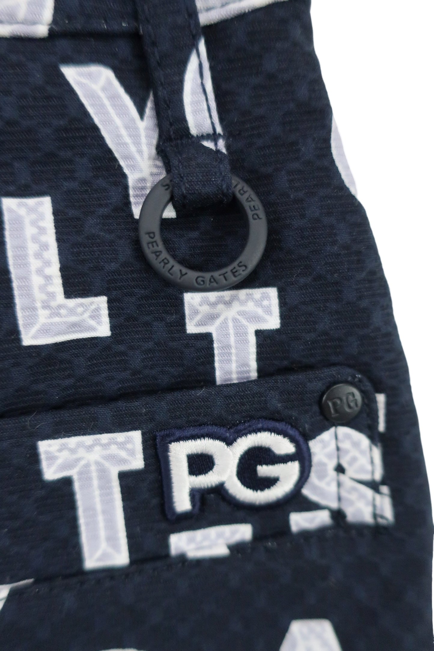 PEARLY GATES(パーリーゲイツ) ストレッチスカート ネイビー アートピケ ダイヤカットロゴプリント レディース 0 055-1234900 N