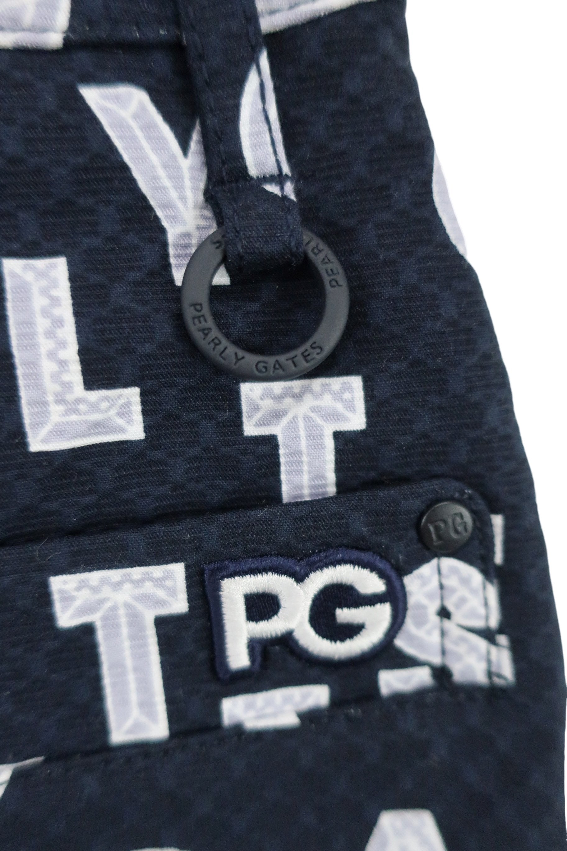 PEARLY GATES(パーリーゲイツ) ストレッチスカート ネイビー アートピケ ダイヤカットロゴプリント レディース 0 055-1234900 N