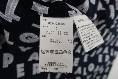 PEARLY GATES(パーリーゲイツ) ストレッチスカート ネイビー アートピケ ダイヤカットロゴプリント レディース 0 055-1234900 N