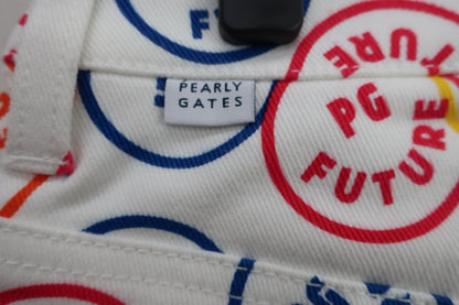 PEARLY GATES(パーリーゲイツ) パンツ 白カラフルPG柄 レディース 0 055-2131012 N
