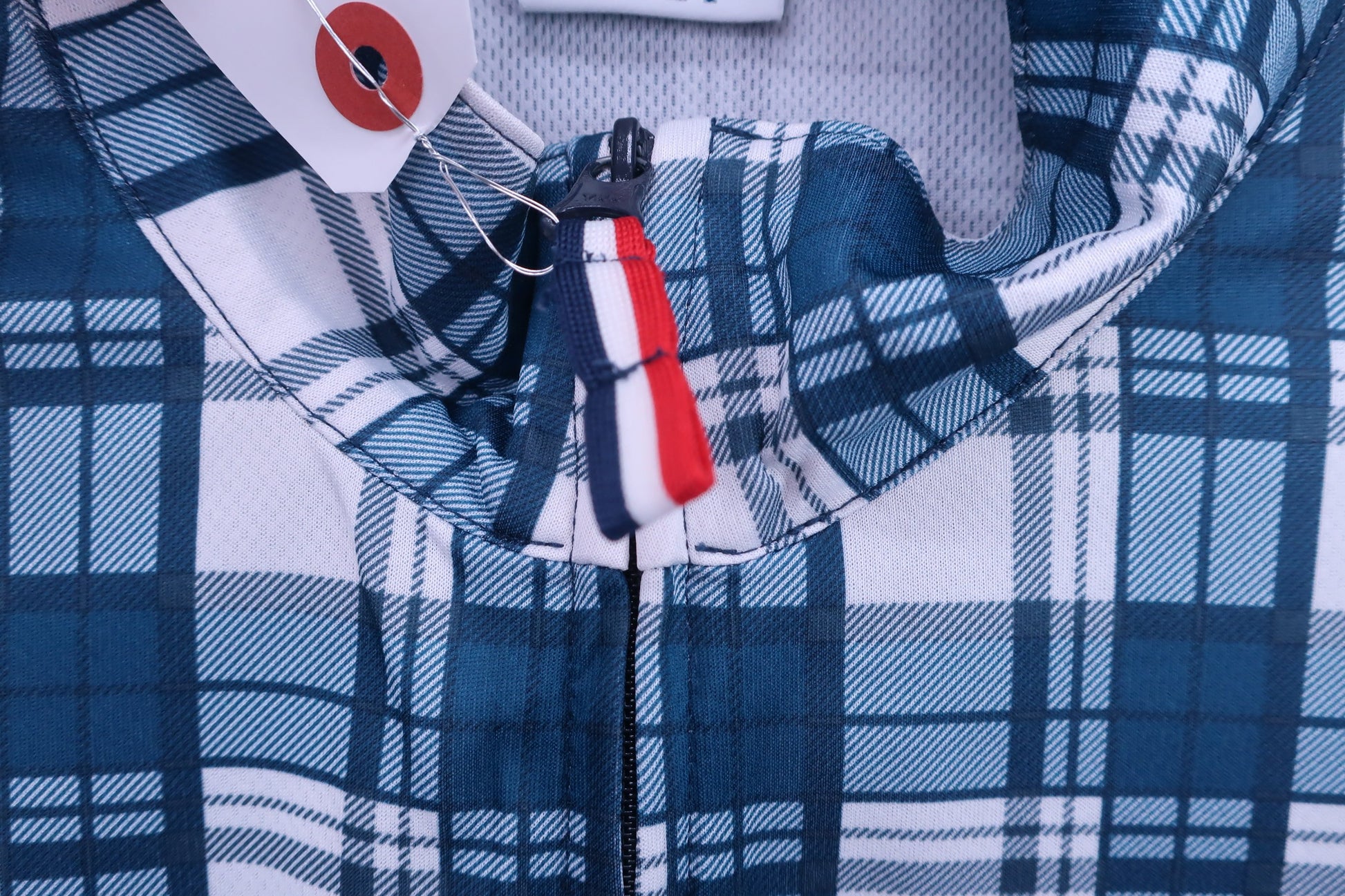 FILA GOLF(フィラゴルフ) ハーフジップシャツ 青チェック メンズ L A