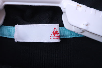 le coq sportif(ルコックスポルティフ) 半袖ハーフジップシャツ 黒水色 メンズ O A