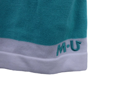 M.U SPORTS(エムユースポーツ) ニットスカート 水色白ボーダー レディース 42 A