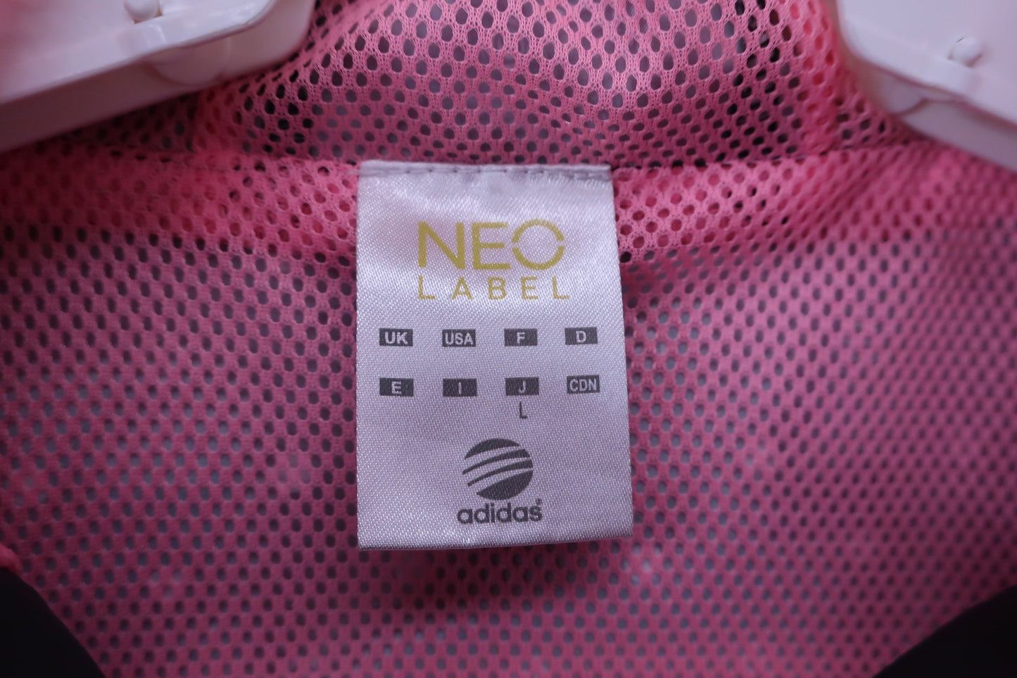 adidas(アディダス) ナイロンウィンドブレーカー 黒白水玉 レディース L C