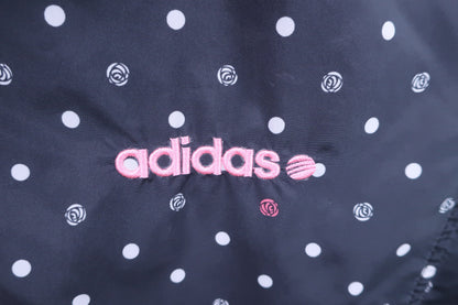 adidas(アディダス) ナイロンウィンドブレーカー 黒白水玉 レディース L C