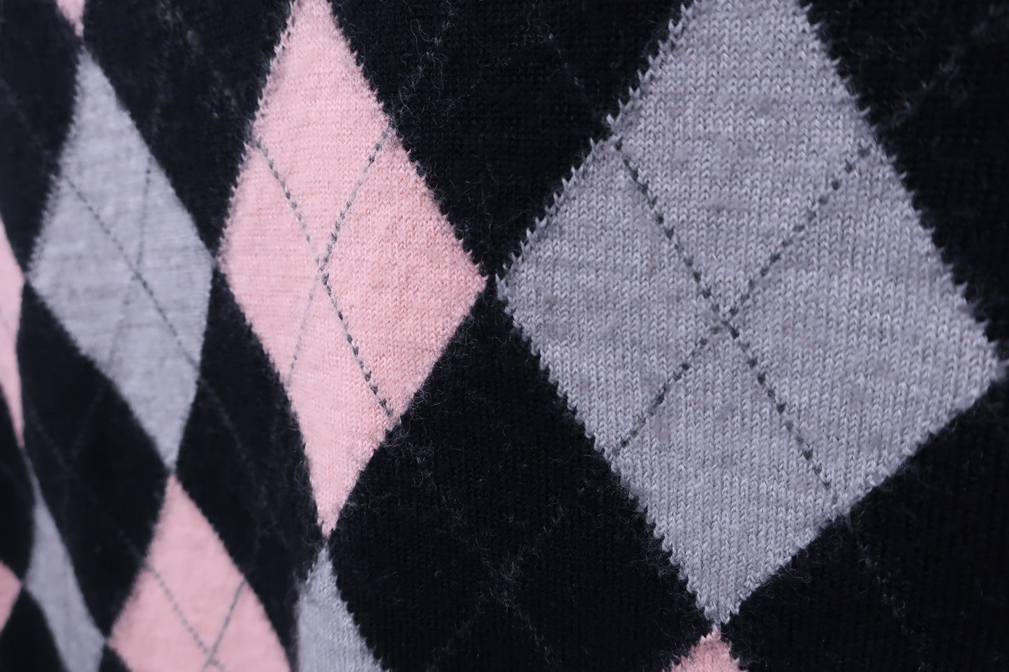 Tour Division ニットベスト グレーアーガイル柄 レディース M B