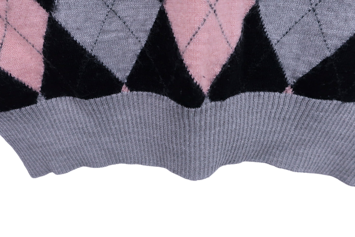 Tour Division ニットベスト グレーアーガイル柄 レディース M B