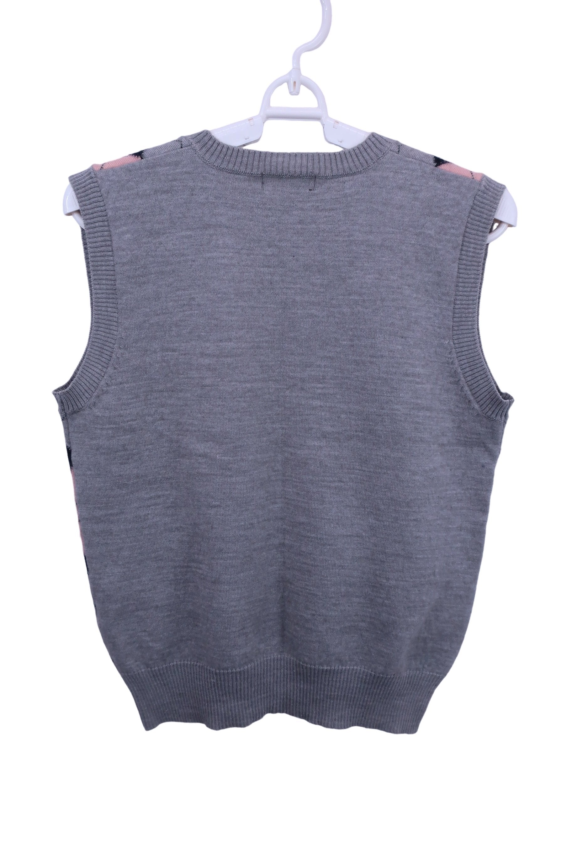 Tour Division ニットベスト グレーアーガイル柄 レディース M B