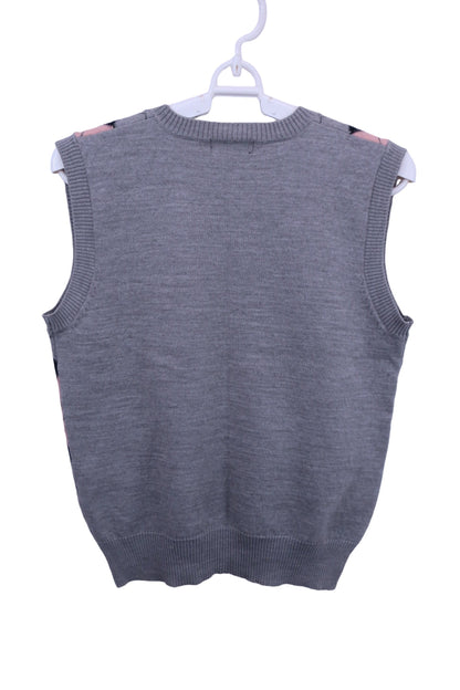 Tour Division ニットベスト グレーアーガイル柄 レディース M B