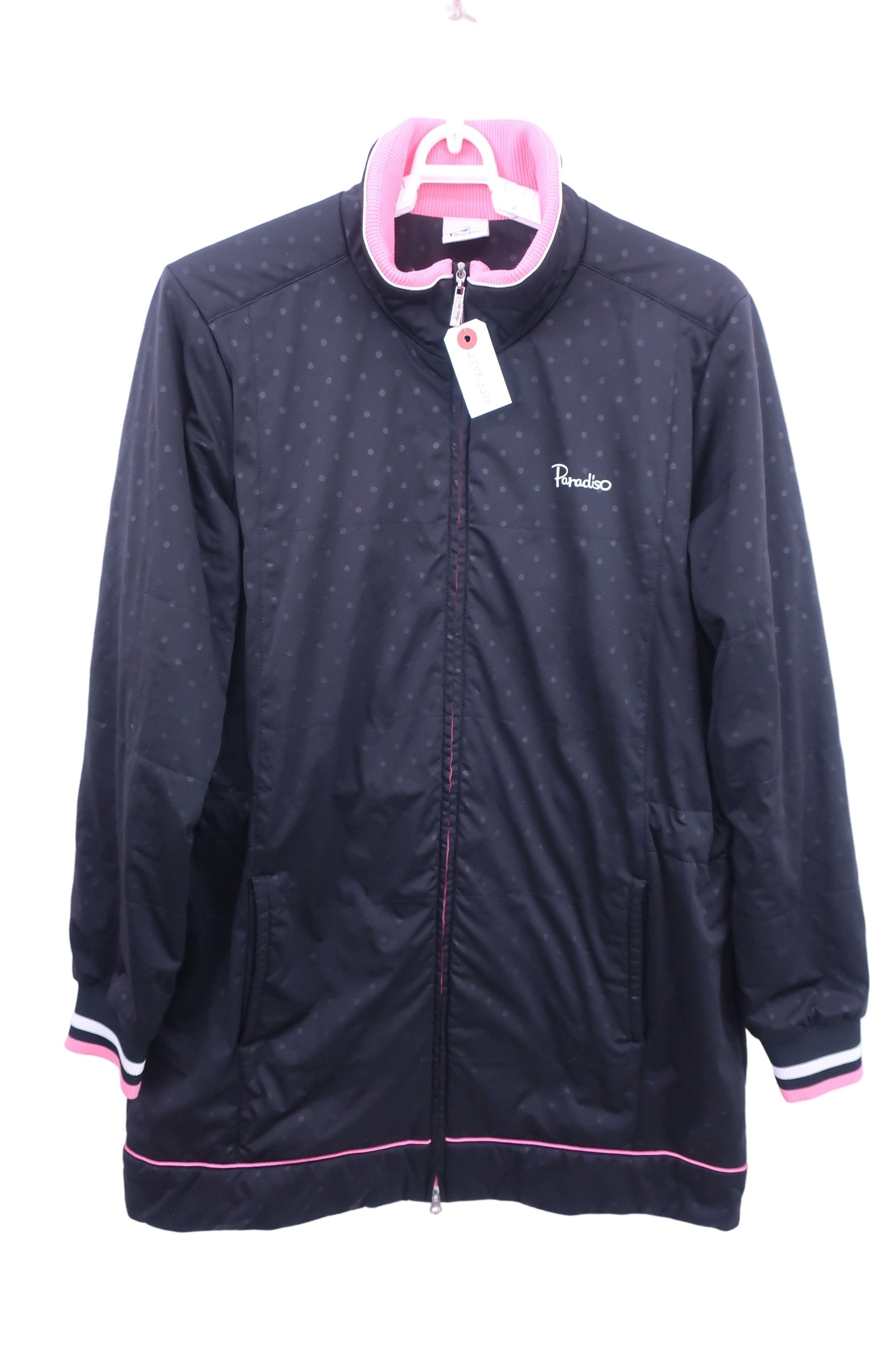 PARADISO(パラディーゾ) 中綿フルジップワンピース 黒ピンク レディース L A