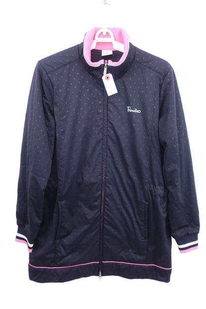 PARADISO(パラディーゾ) 中綿フルジップワンピース 黒ピンク レディース L A