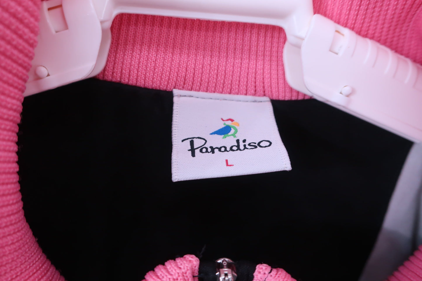 PARADISO(パラディーゾ) 中綿フルジップワンピース 黒ピンク レディース L A