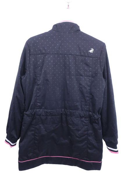 PARADISO(パラディーゾ) 中綿フルジップワンピース 黒ピンク レディース L A